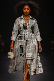 Front Page Fierce Midi Dress with Pockets