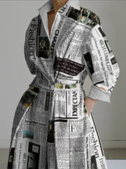 Front Page Fierce Midi Dress with Pockets