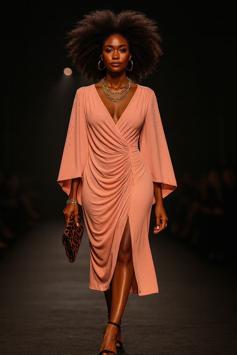 Blush Elegance Ruched Dress