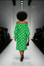 Polka Dot Off-Shoulder Dress