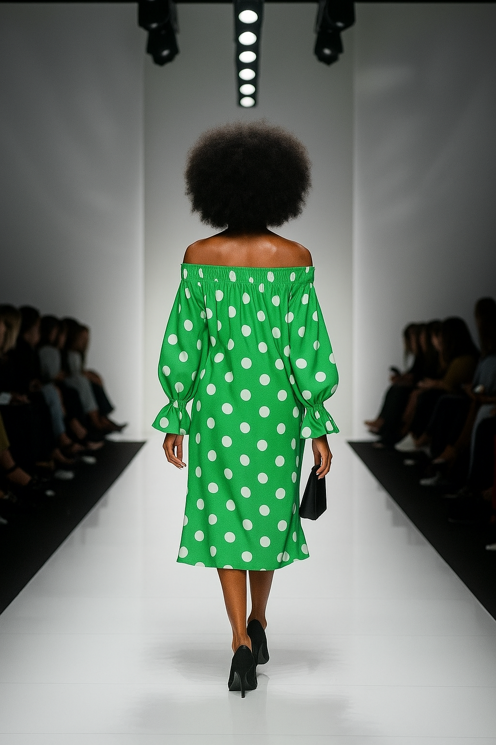 Polka Dot Off-Shoulder Dress