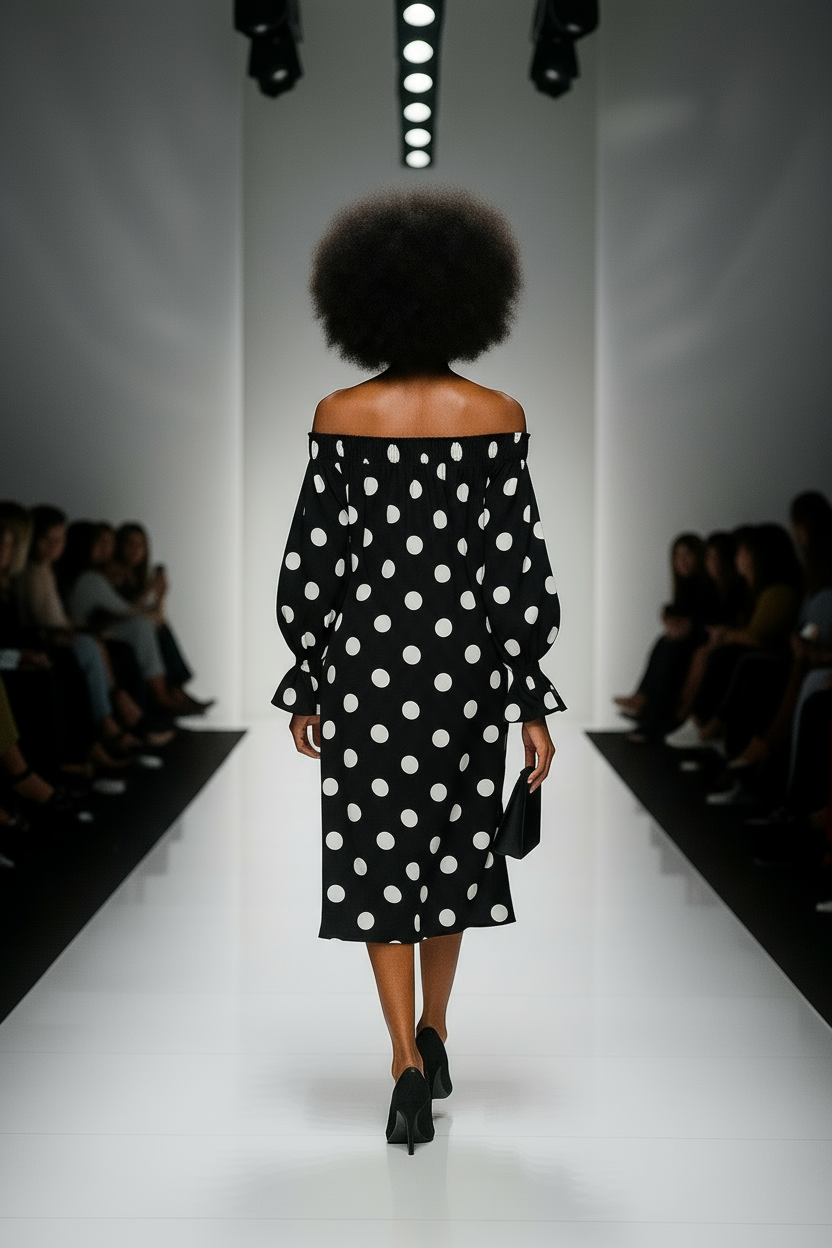 Polka Dot Off-Shoulder Dress