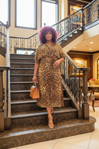 Sexy Leopard Print Maxi Dress