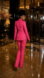 Pinkish Rhinestone Pantsuit