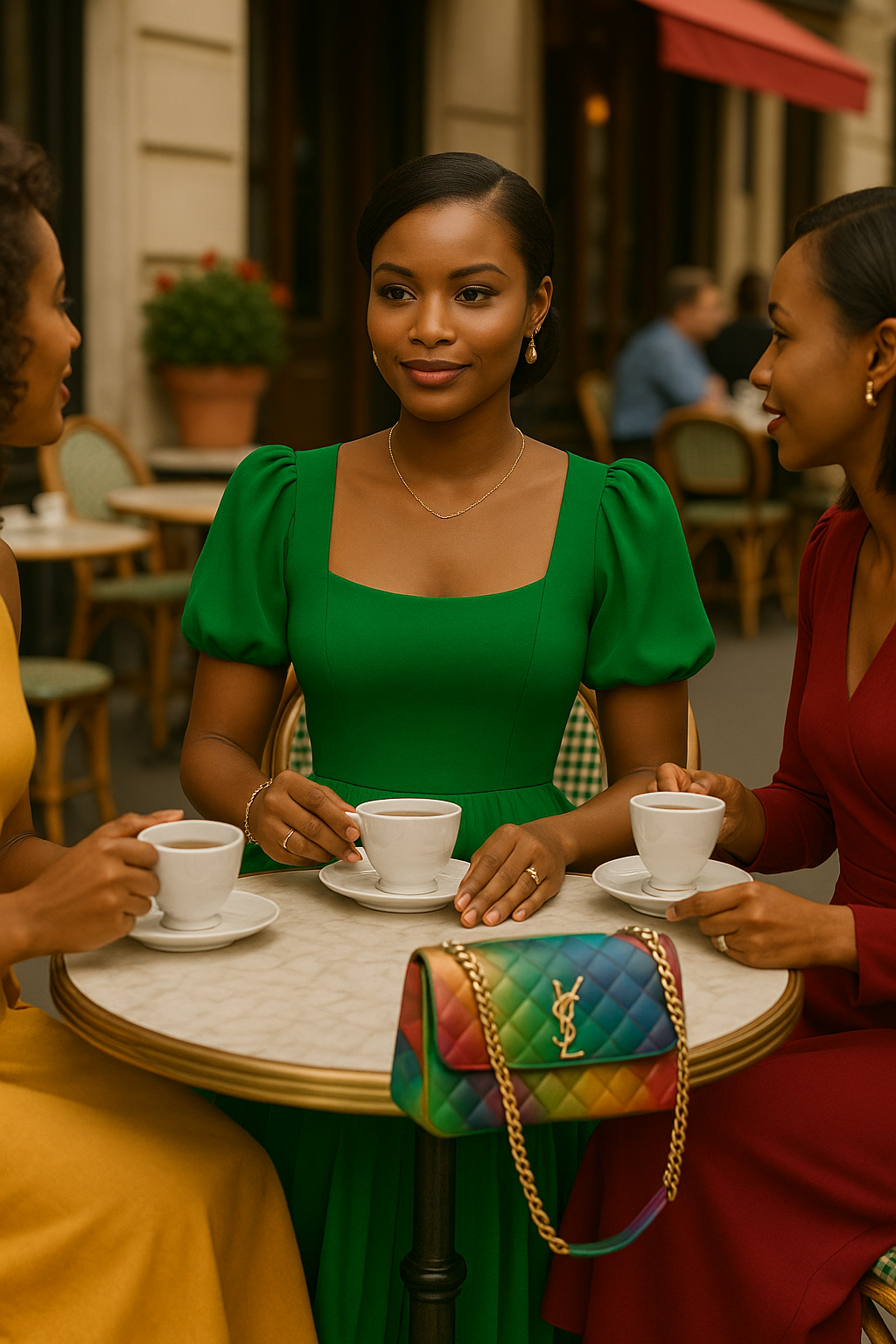 Lantern Sleeve Pleated Dress