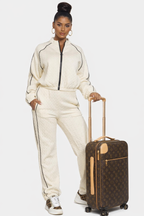 Quilted Contrast Track Set