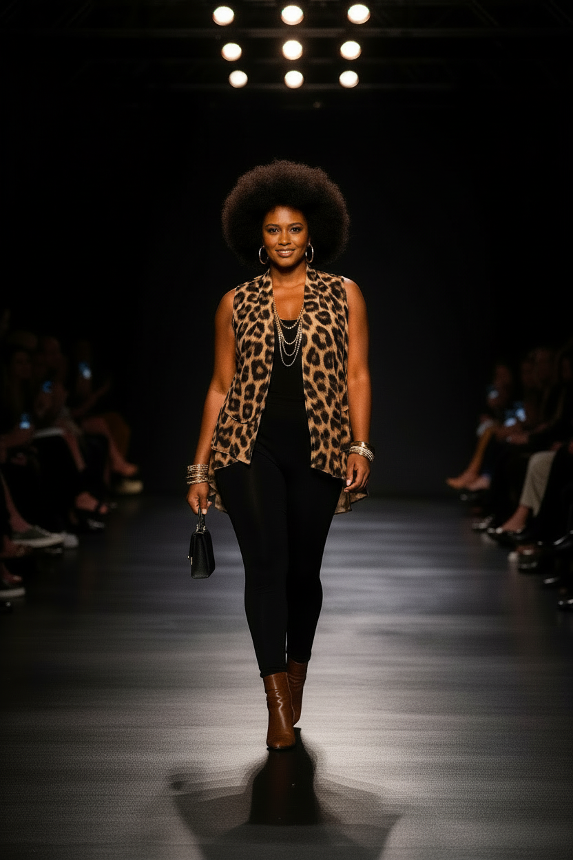 Wild Grace Leopard Print Vest