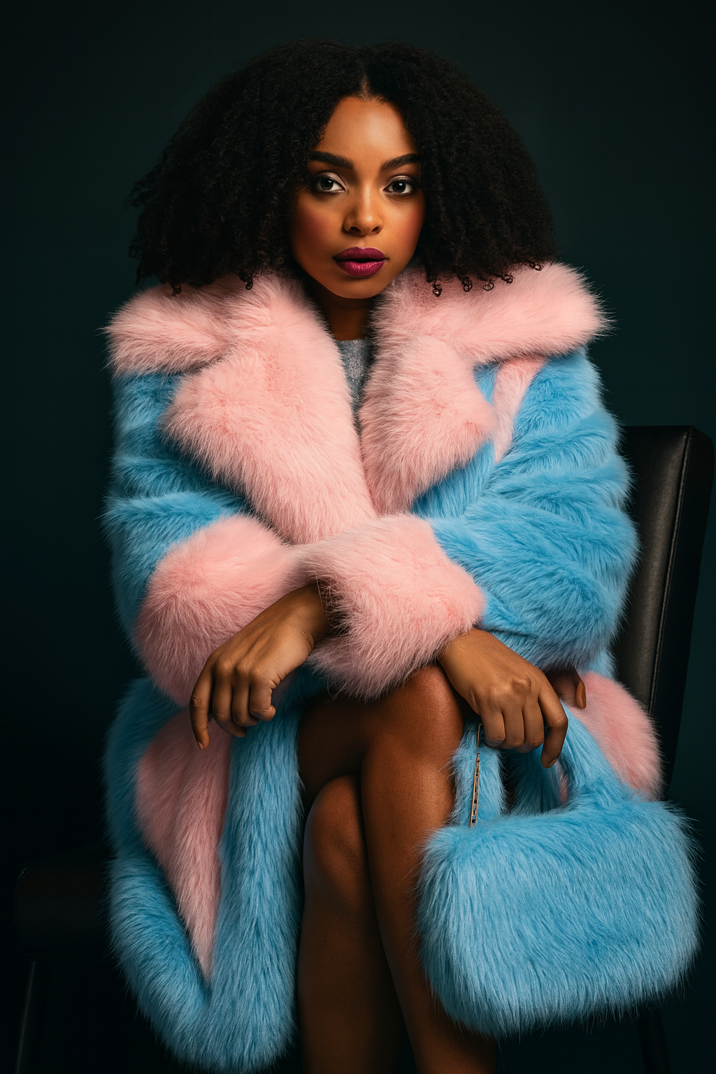 Cotton Candy Dream Faux Fur Coat