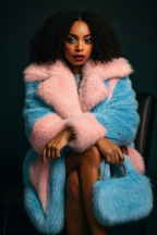 Cotton Candy Dream Faux Fur Coat
