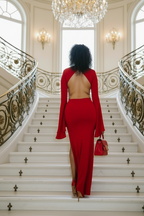 Show Stopping Open Back Maxi Dress