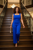 Cobalt Square Neck Jumpsuit