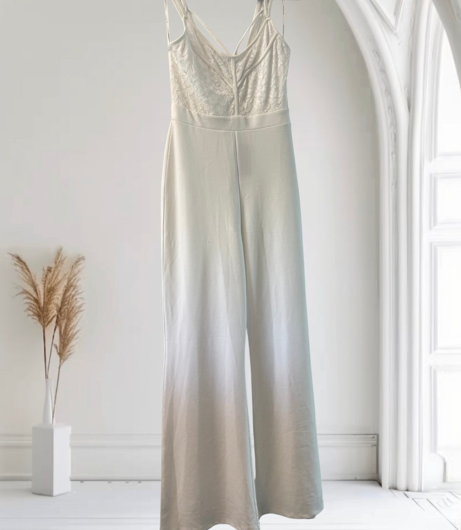 #LACE TOP SPAGHETTI STRAP JUMPSUIT