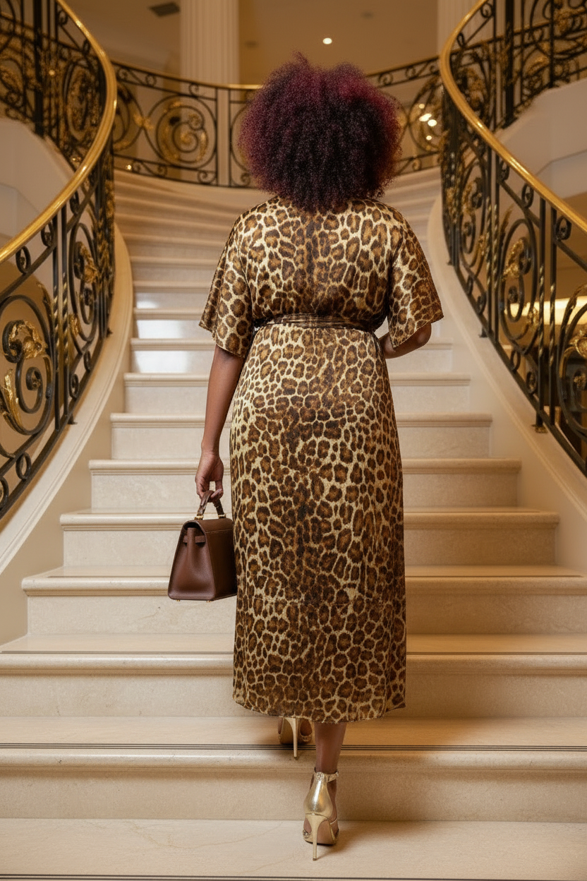 Sexy Leopard Print Maxi Dress