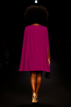 Magenta Majesty Cape Dress