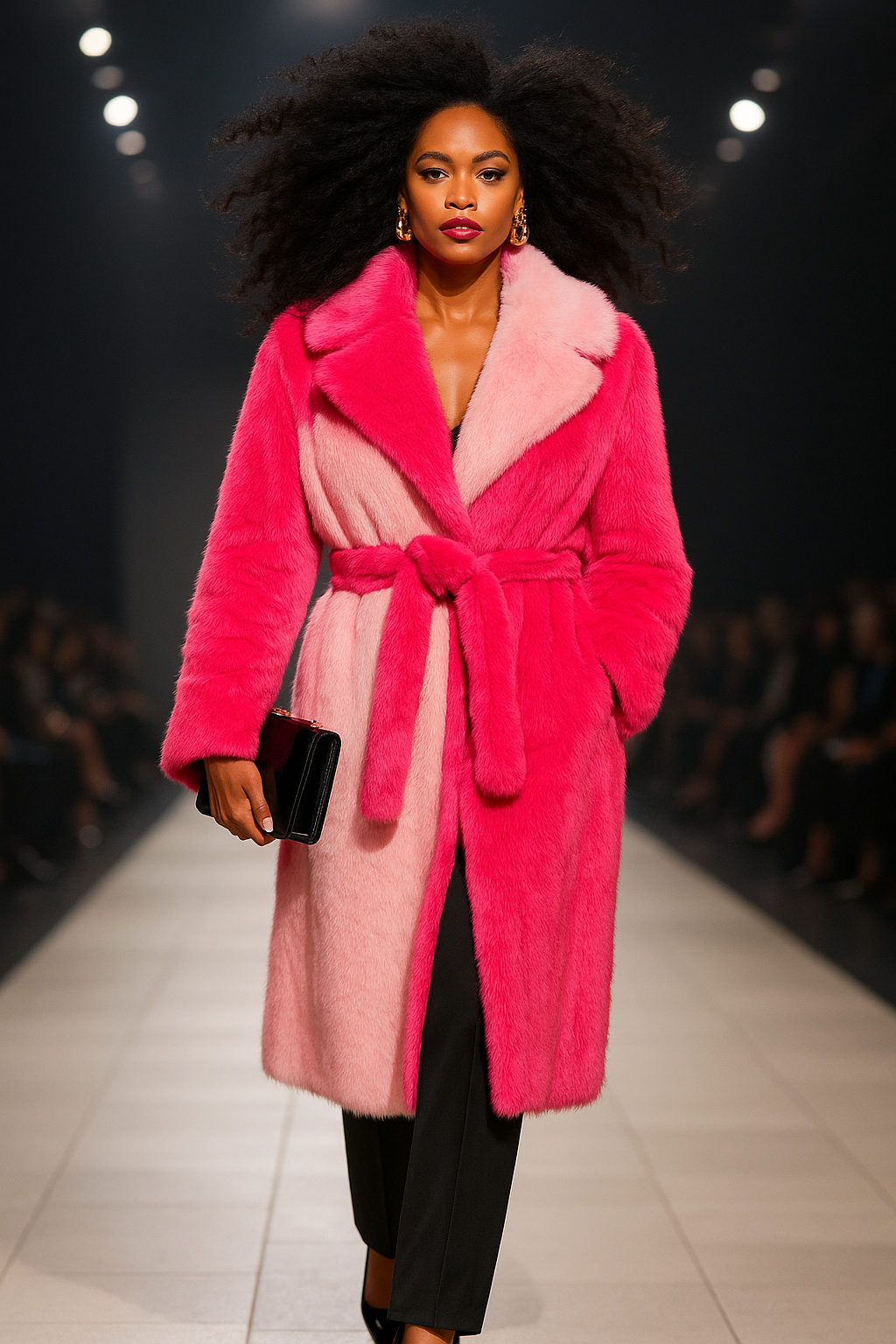 Pink Luxe Faux Fur Coat