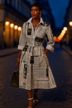 Front Page Fierce Midi Dress with Pockets