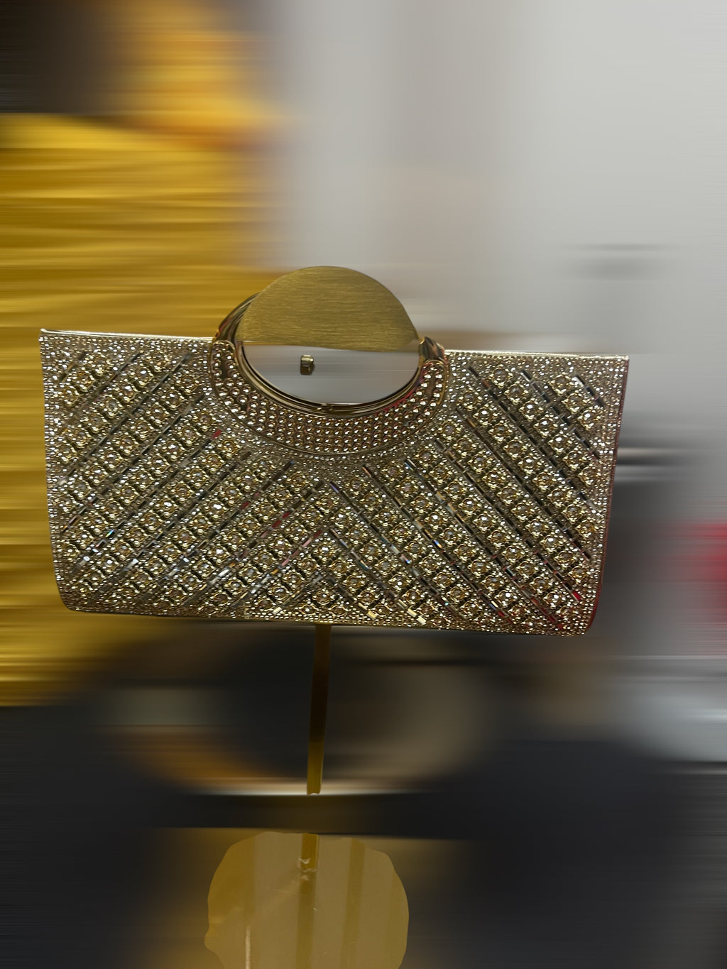 Embellished clutch bag