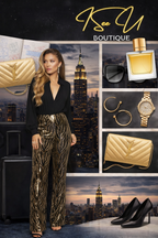 Gold Sequin Pants ￼