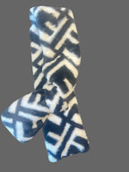 Black and White Faux Fur Scarf