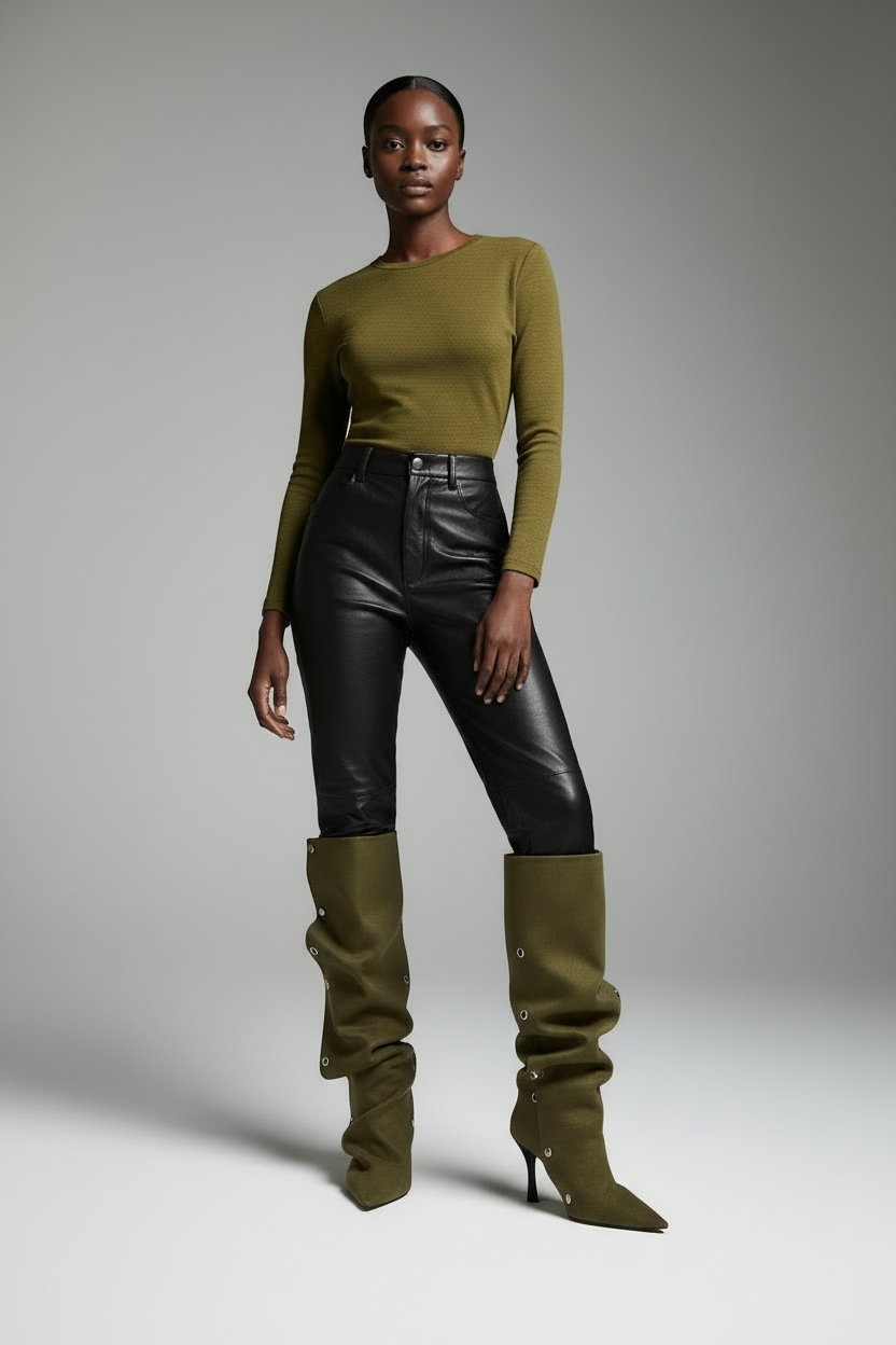 Ombré Blend Knee High Slouch Boot