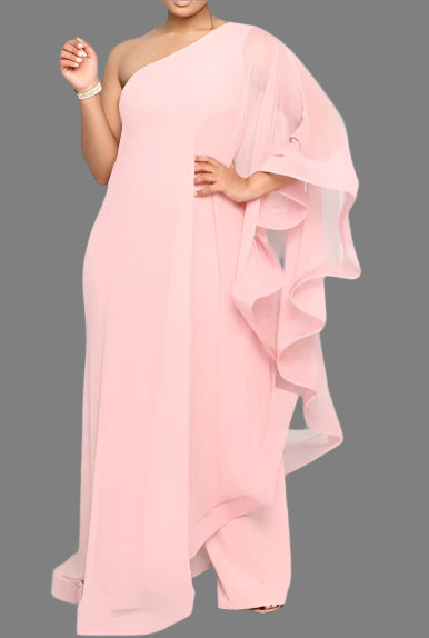 #Batwing One Shoulder Jumpsuit