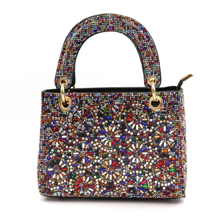 Radiant Mosaic Beaded Handbag