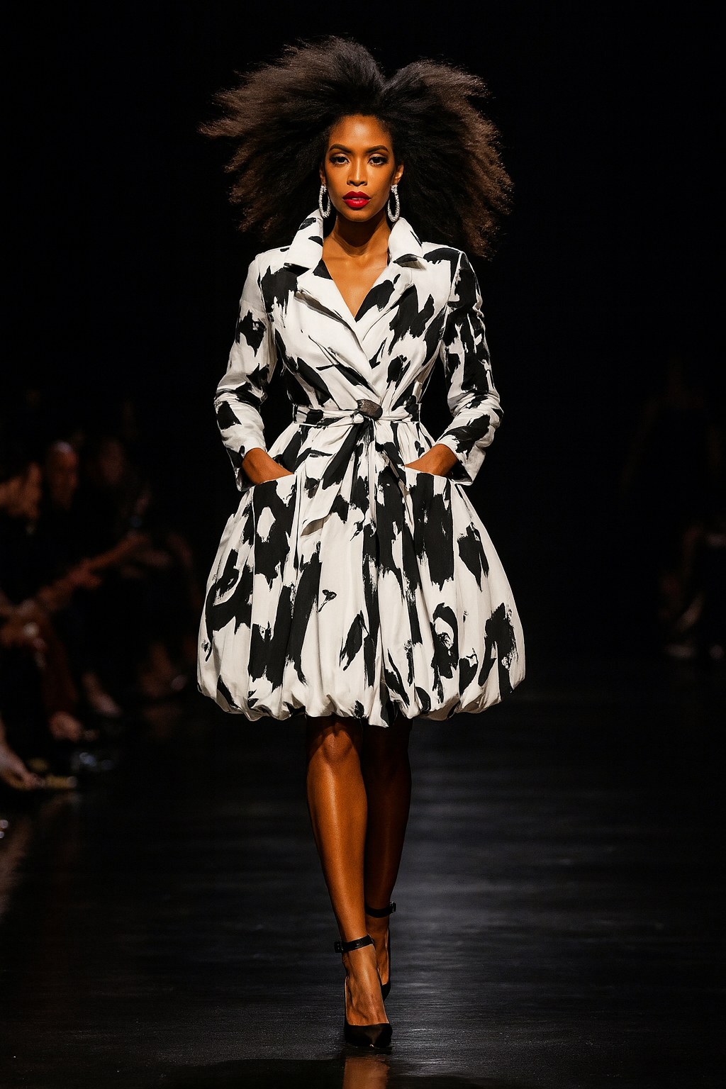 Brushstrokes Coat Dress