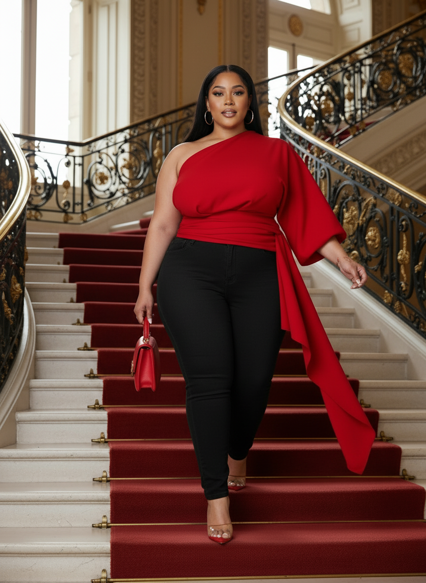 One Shoulder Asymmetrical Top