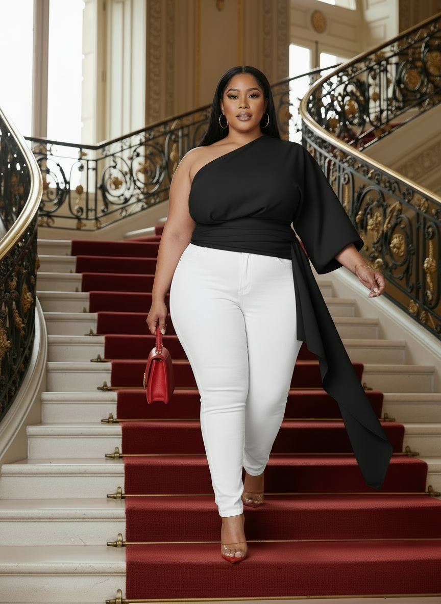 One Shoulder Asymmetrical Top