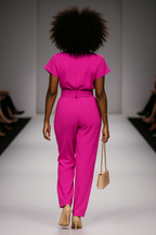 Fuchsia Power Wide-Leg Jumpsuit
