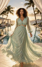 Green Sophisticated Lady Maxi Dress