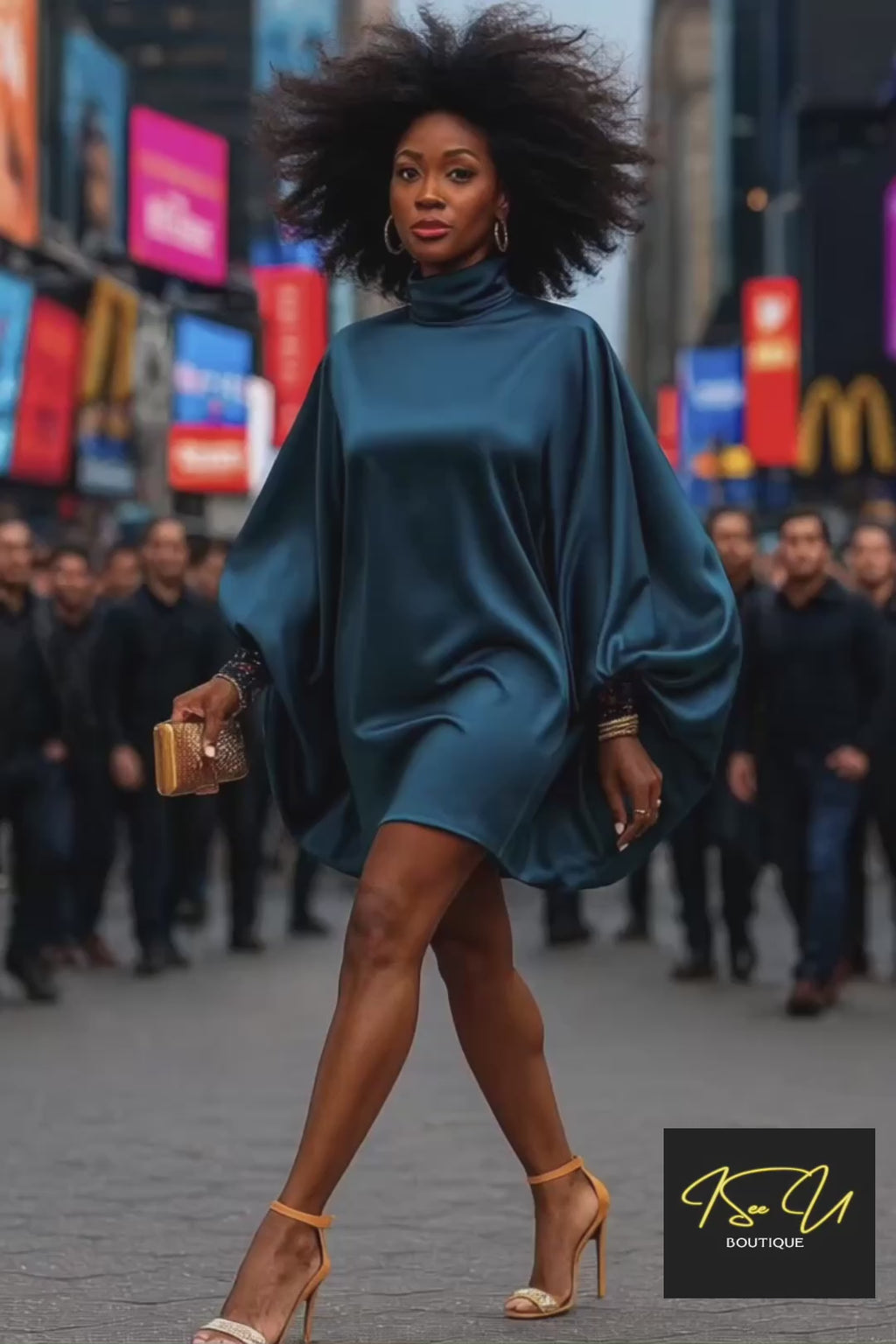 Teal Glow Mini Dress