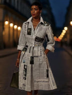 Front Page Fierce Midi Dress with Pockets