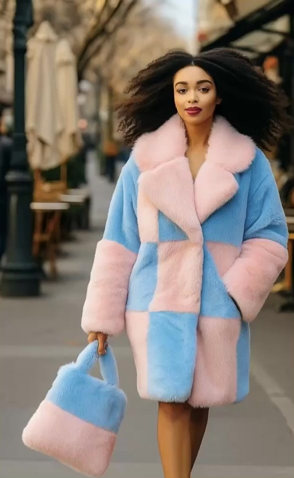 Cotton Candy Dream Faux Fur Coat