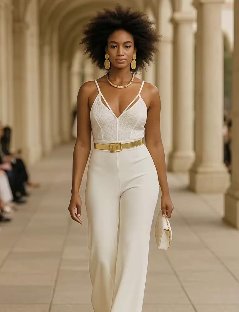 Lace Spaghetti Strap Jumpsuit