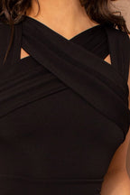 Cedar Wrap Bandage Top Maxi Dress