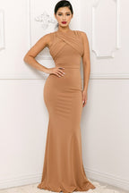 Cedar Wrap Bandage Top Maxi Dress