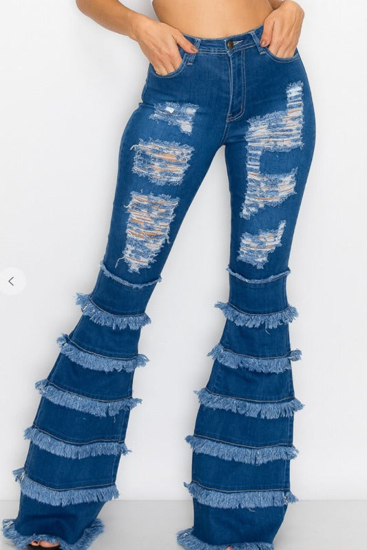 JAZZY DENIM WIDE LEG JEANS