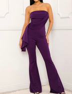 Hickory Pleated Draped Jumpsuit