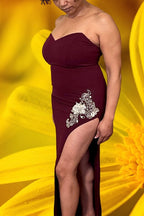 SOFIA BEADED EMBROIDERED MAXI DRESS