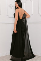 Midnight Spaghetti Strap Maxi Dress