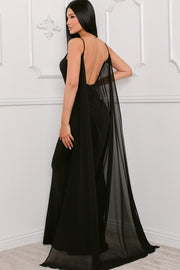 MIDNIGHT- SPAGHETTI STRAP MAXI DRESS